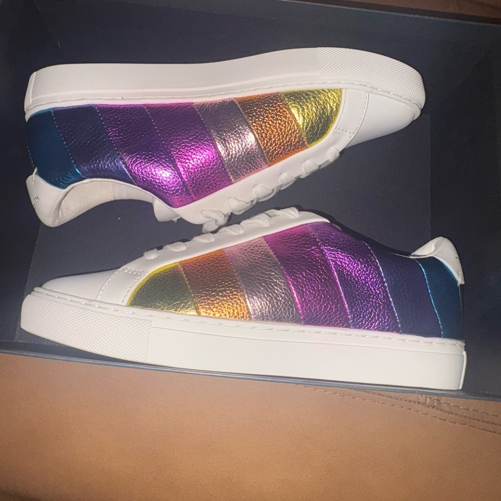 Kurt Geiger London Lane Stripe Multicolor Metallic Women's Sneakers